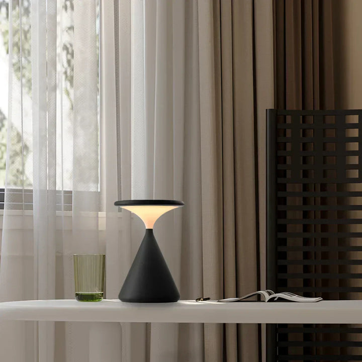 Trådløs Bordlampe i Timeglasdesign med Varmt Lys