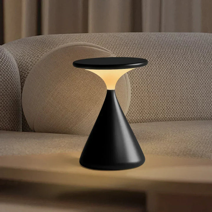 Trådløs Bordlampe i Timeglasdesign med Varmt Lys
