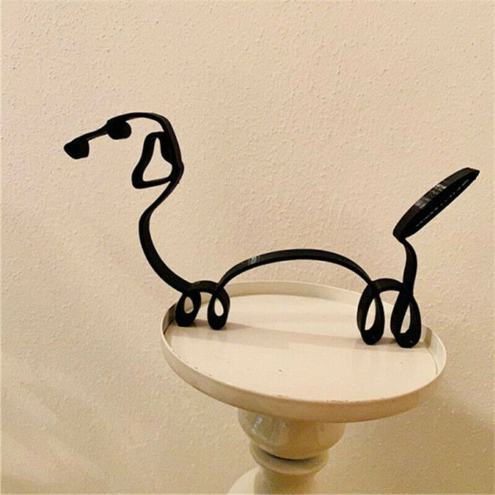 Abstrakt Metal Kat og Hund Skulptur til Skrivebord