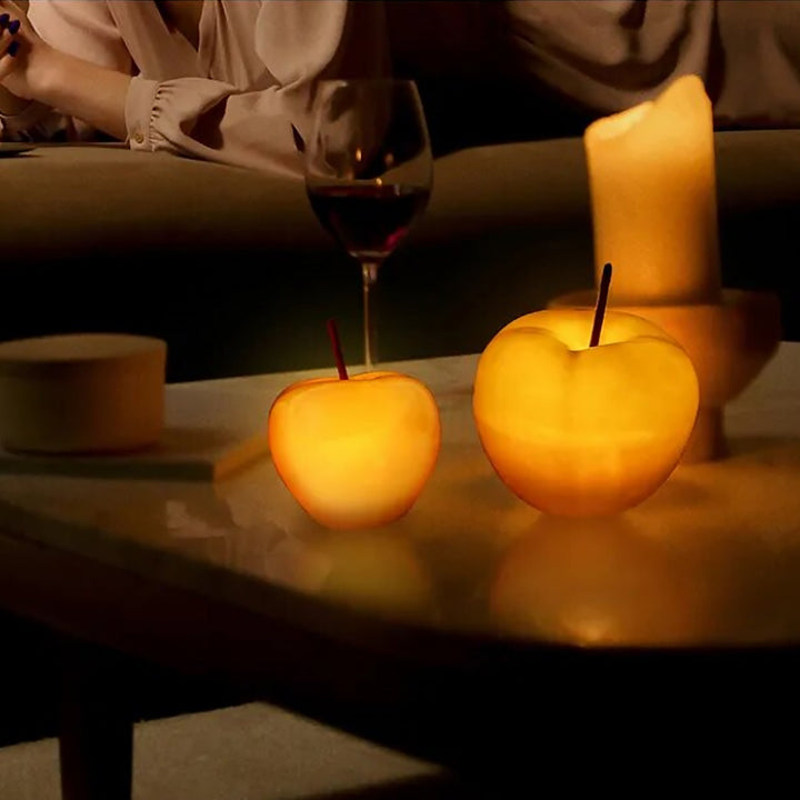 Translucent Apple Natbordlampe med LED-pære