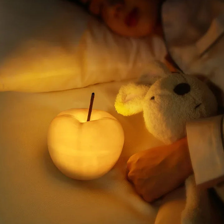 Translucent Apple Natbordlampe med LED-pære
