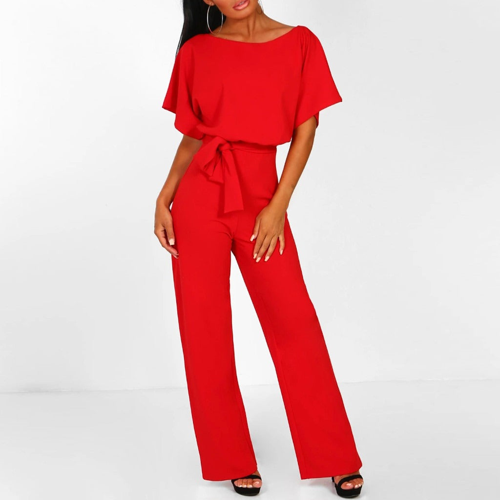 Elijah™ | Bælte Jumpsuit med Bred Ben
