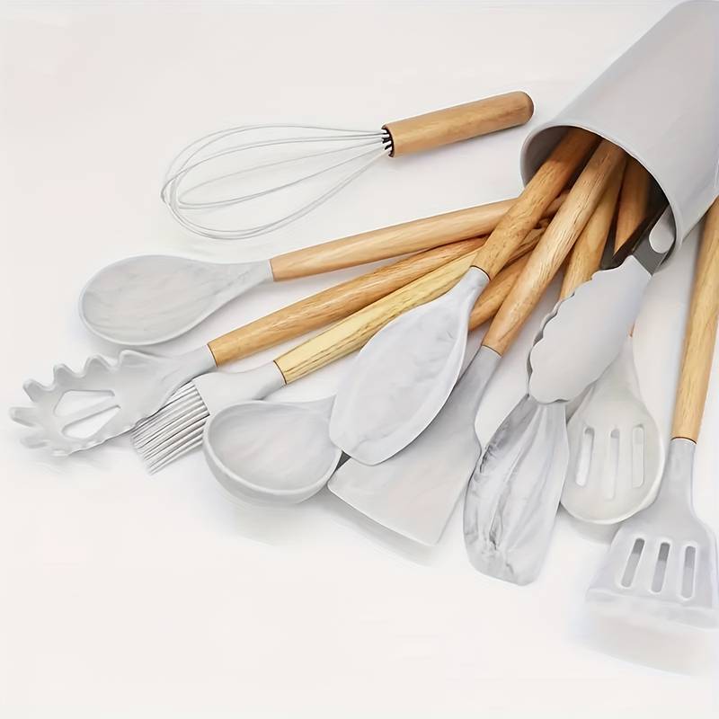 Varmebestandigt Silicone Køkkenredskabs Sæt med Non-Stick Design