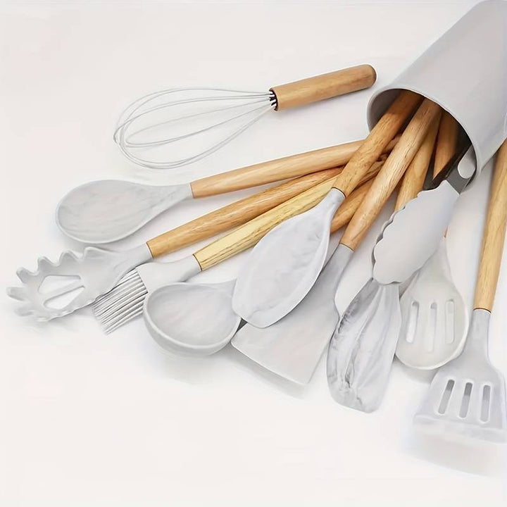 Varmebestandigt Silicone Køkkenredskabs Sæt med Non-Stick Design