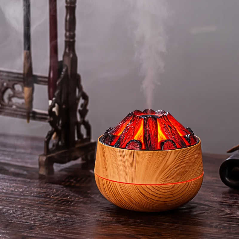 Mini Kulfire Diffuser med Realistisk Flammeeffekt og Tågeindstillinger