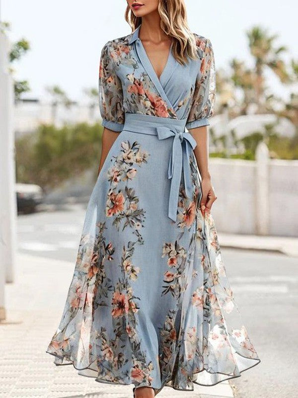 Stacey™ | V-Hals Midi Kjole