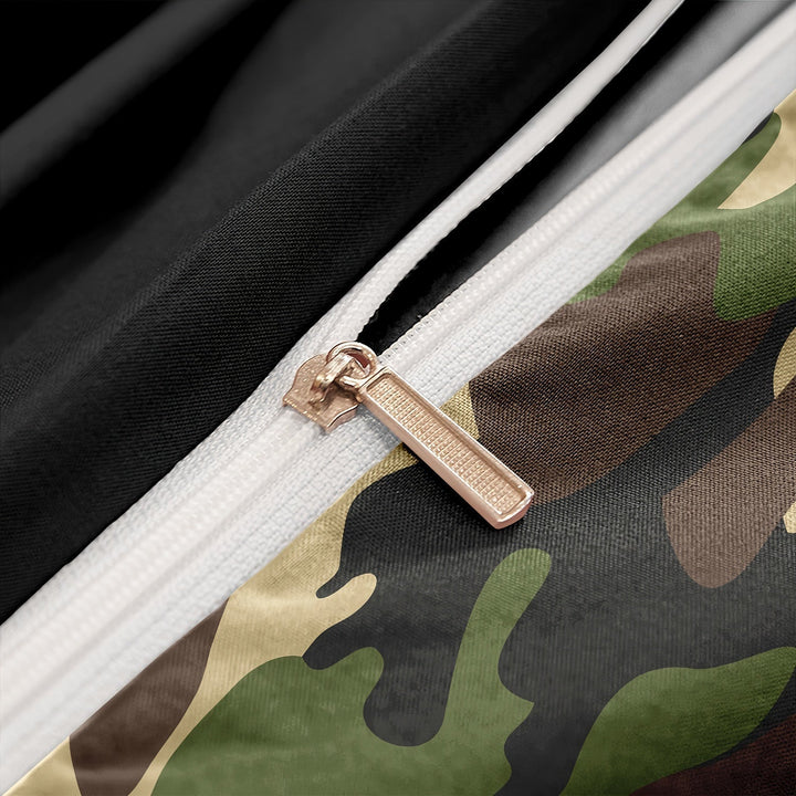 Chic Camouflage Duvet Cover Sæt i Blød Polyester/Bomuldsblanding