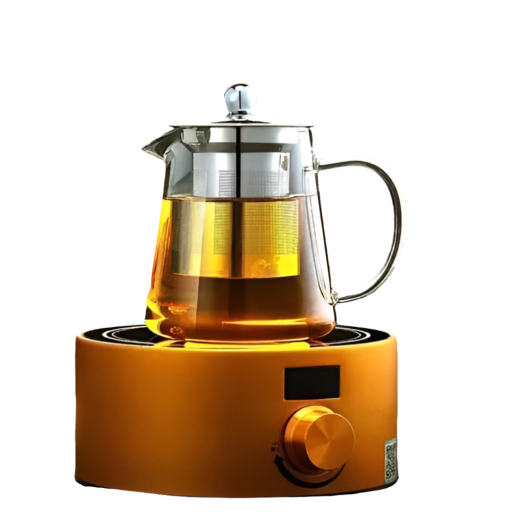 Borosilikatglas Teapot med Cylindrisk Infuser