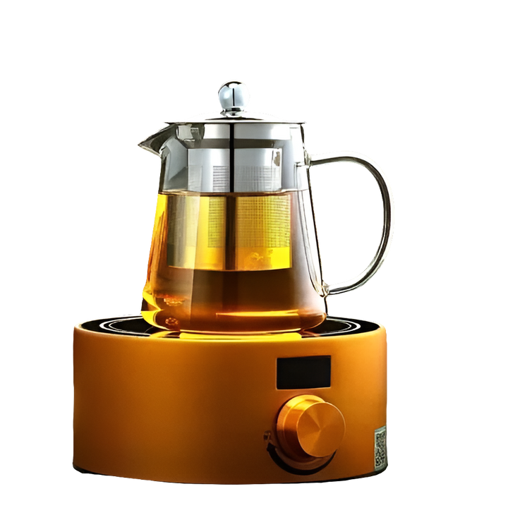 Borosilikatglas Teapot med Cylindrisk Infuser