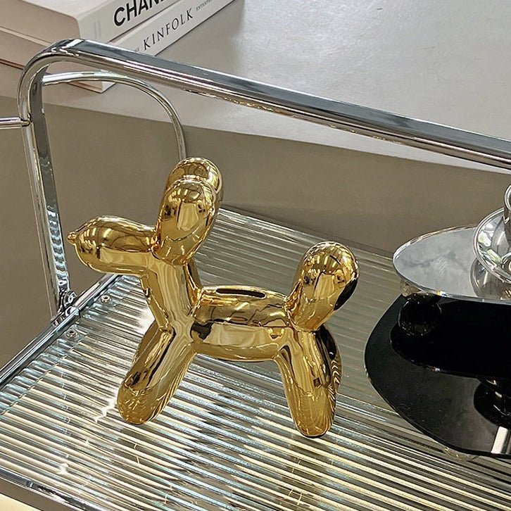 Luksuriøs Ballonhund Sparegris i Resin