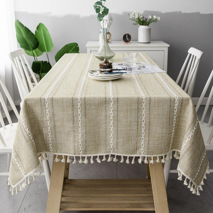Elegant Linned Dug til Indendørs og Udendørs Brug