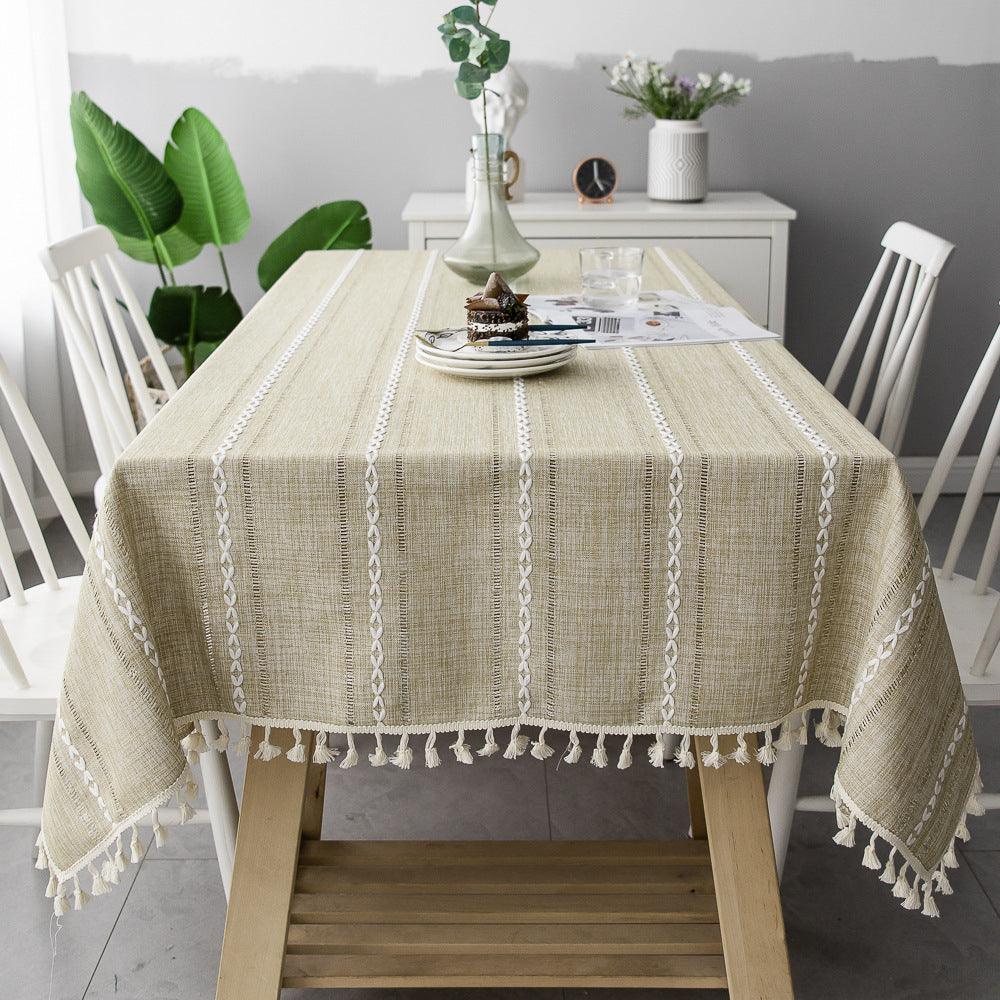 Elegant Linned Dug til Indendørs og Udendørs Brug