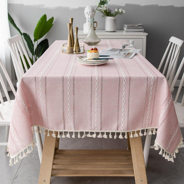Elegant Linned Dug til Indendørs og Udendørs Brug