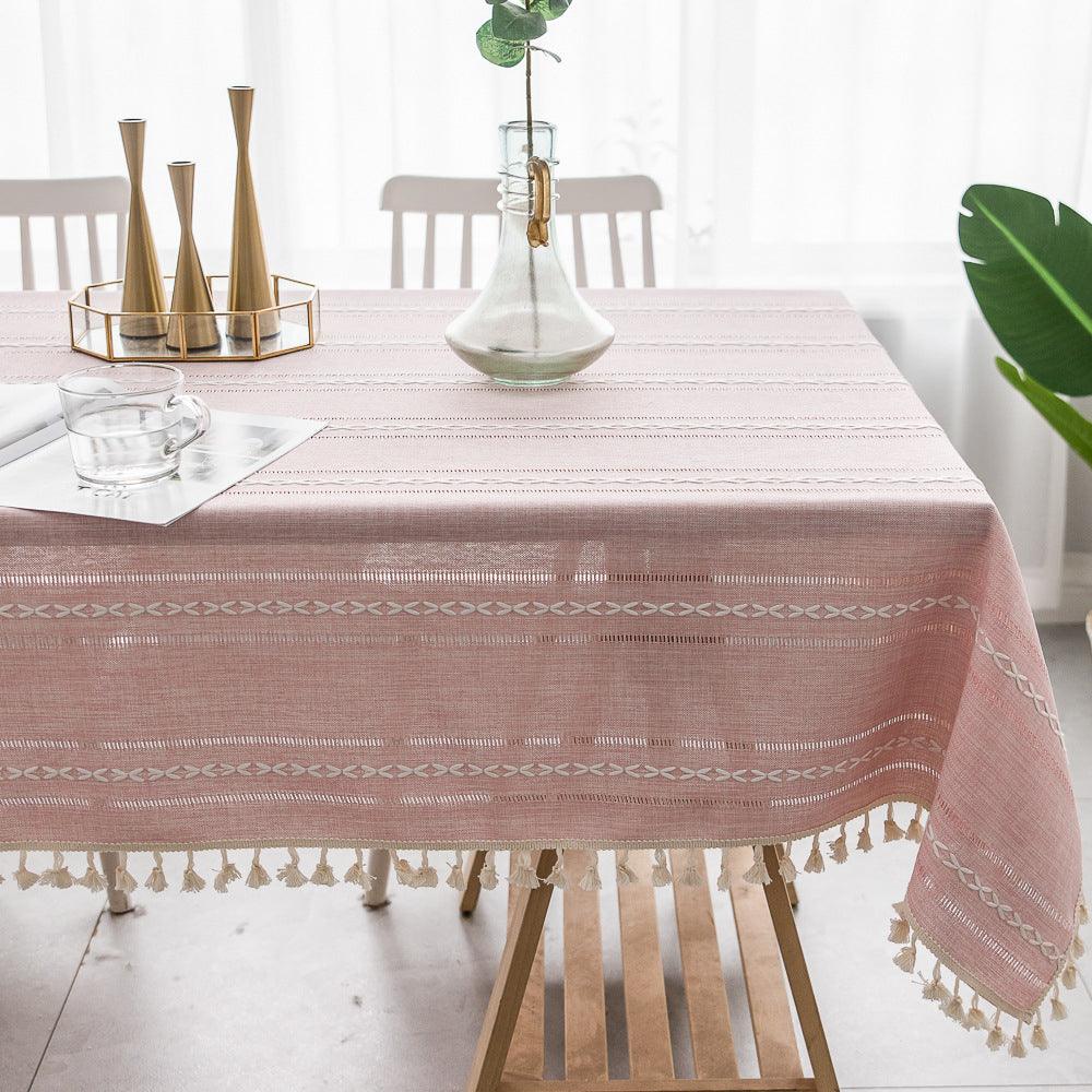 Elegant Linned Dug til Indendørs og Udendørs Brug