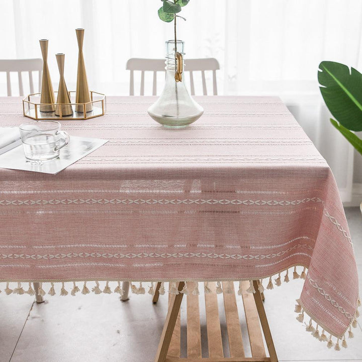 Elegant Linned Dug til Indendørs og Udendørs Brug