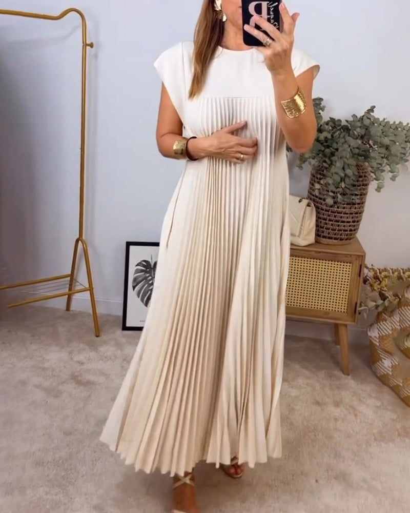 Fern | Kvinders Flydende Plisseret Maxi Kjole Cocktail