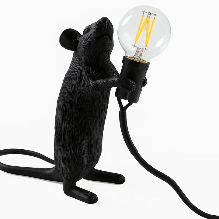 LED Mus Bordlampe i Harlekin Design med Varmt Lys