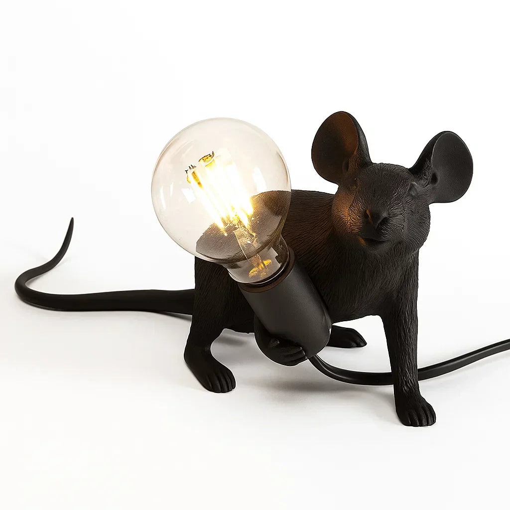 LED Mus Bordlampe i Harlekin Design med Varmt Lys