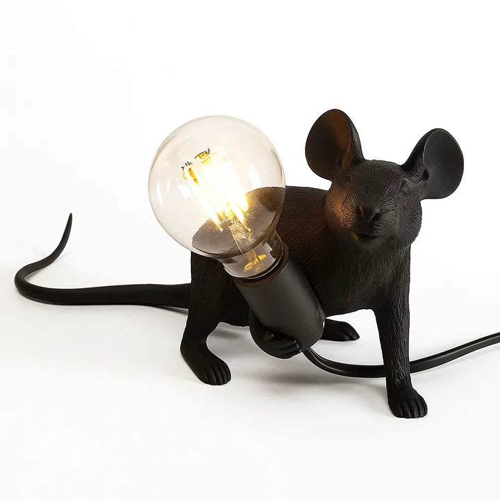 LED Mus Bordlampe i Harlekin Design med Varmt Lys