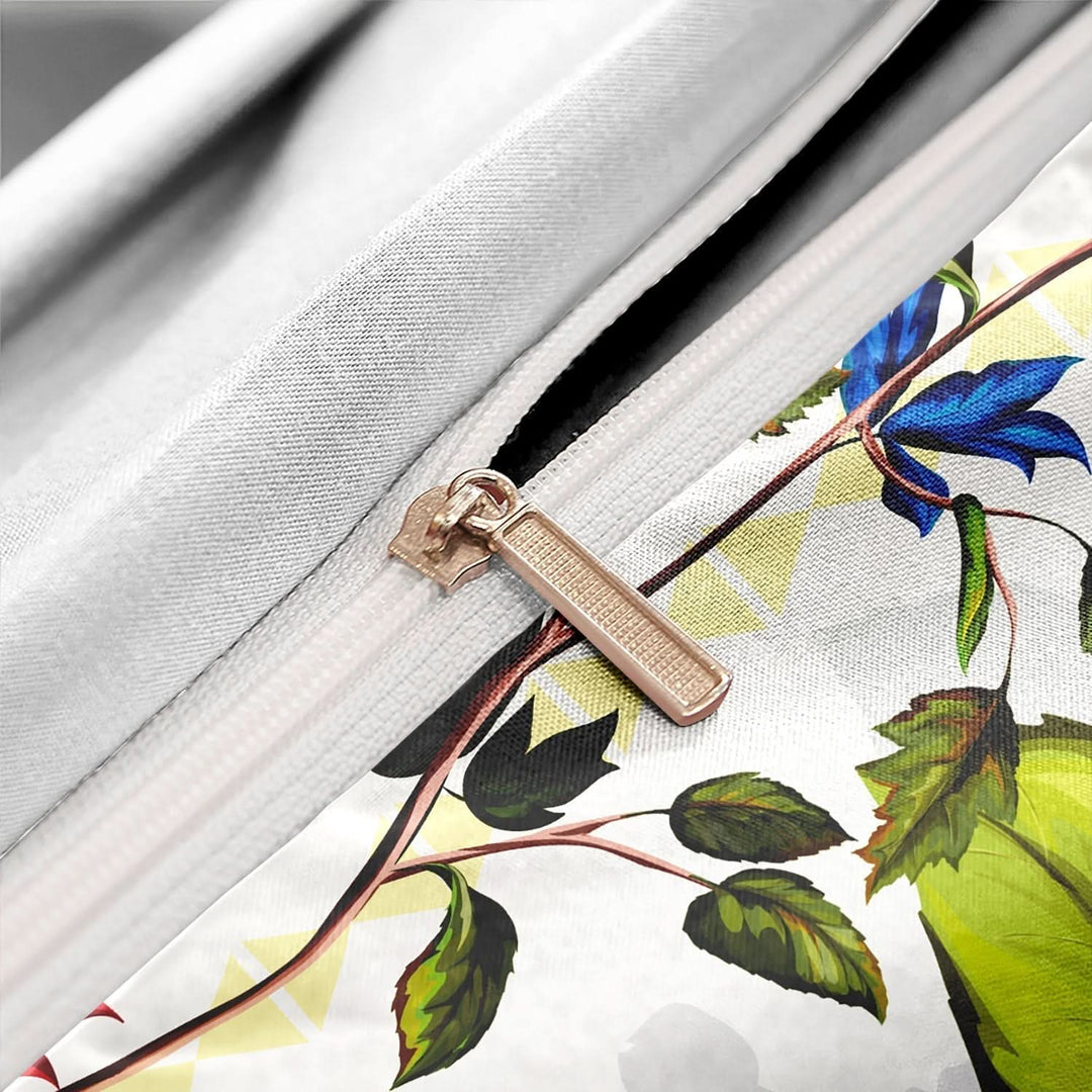 Floral og Fugle Dynecover Sæt i 100% Bomuld