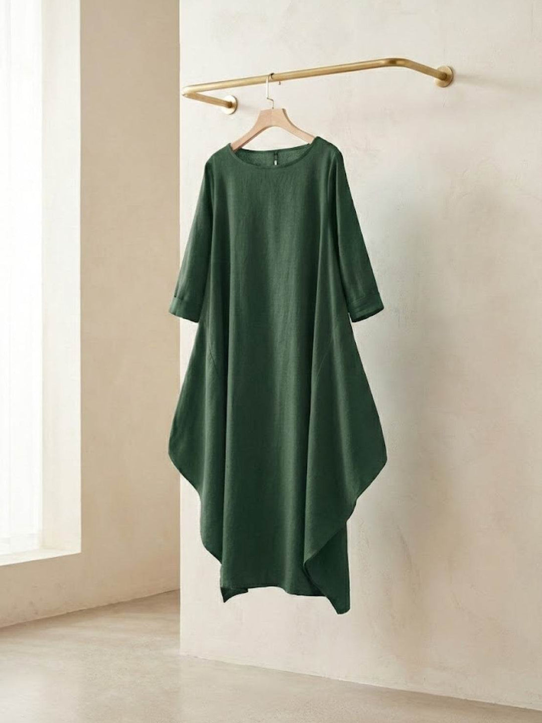 Serena | Kvinders Oversized Boho Maxi Kjole med 3/4 Ærmer