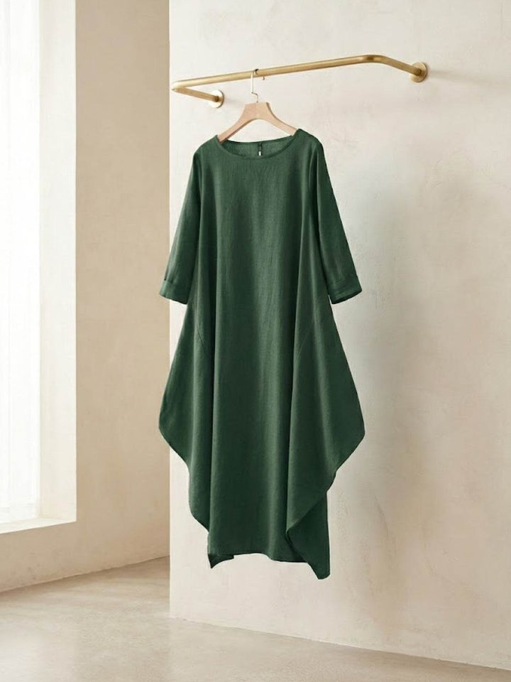 Serena | Kvinders Oversized Boho Maxi Kjole med 3/4 Ærmer