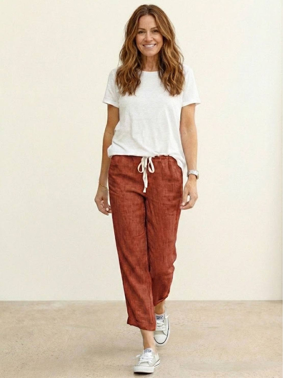Harper | Kvinders Casual Drawstring Straight-Leg Casual Bukser