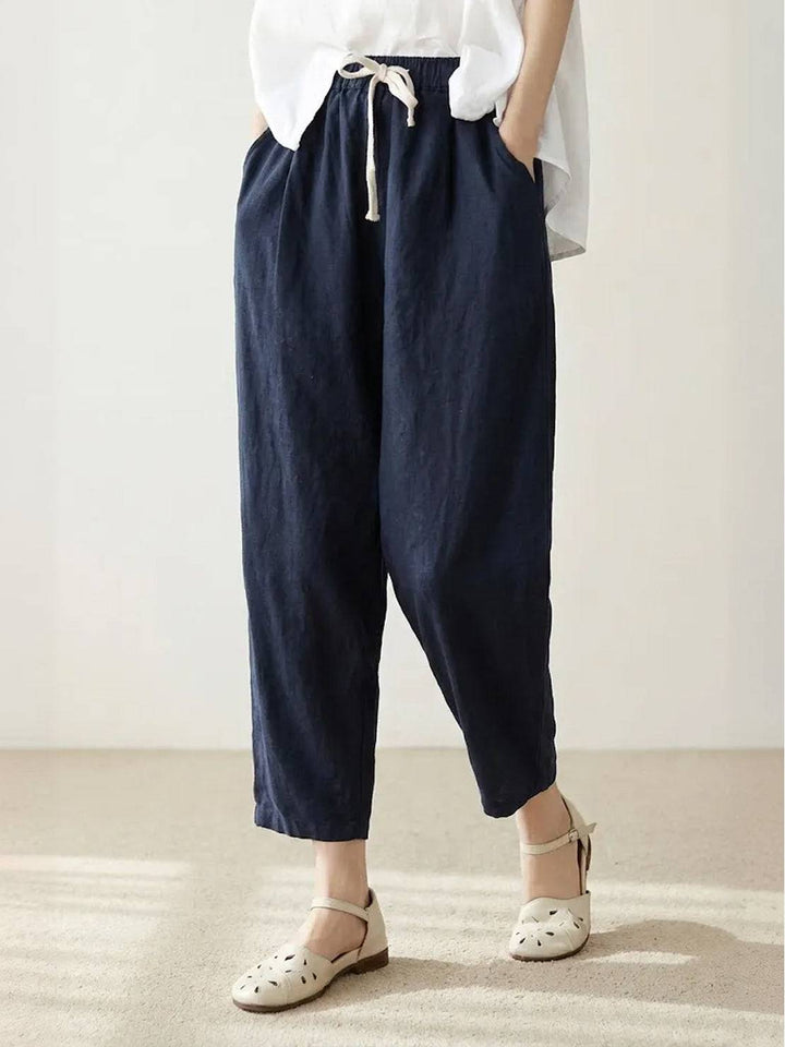 Harper | Kvinders Casual Drawstring Straight-Leg Casual Bukser