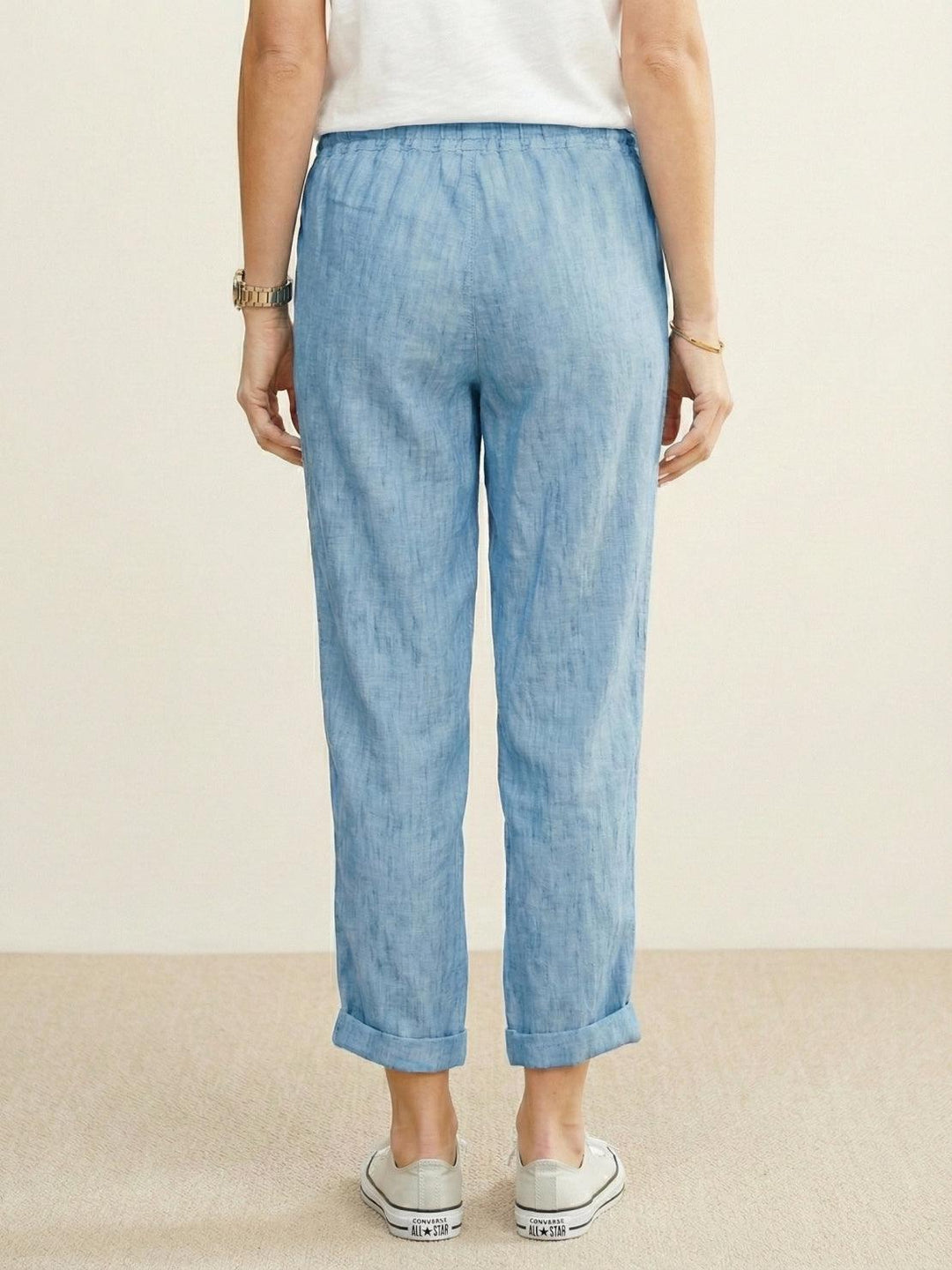 Harper | Kvinders Casual Drawstring Straight-Leg Casual Bukser