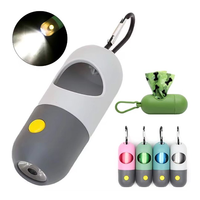 LED Hundepose Dispenser med Biologisk Nedbrydelige Poser