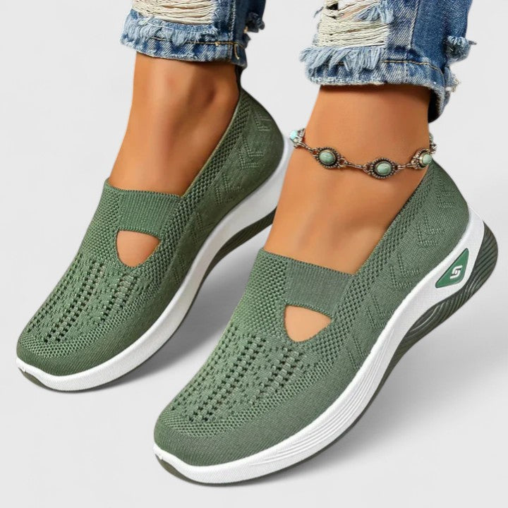 Regine | Dame Slip-On Åndbare Mesh-Gå-Sneakers