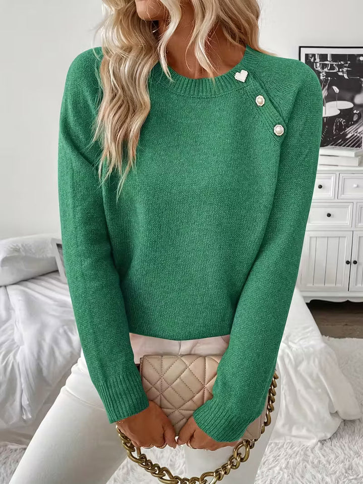Hilarina™ | Langærmet Strikket Sweater