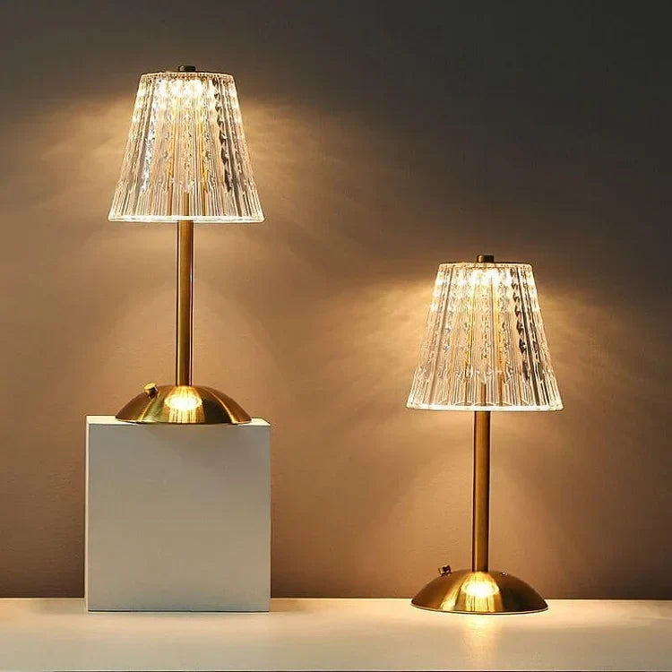 Krystal Touch Kontrol Bordlampe i Aluminium
