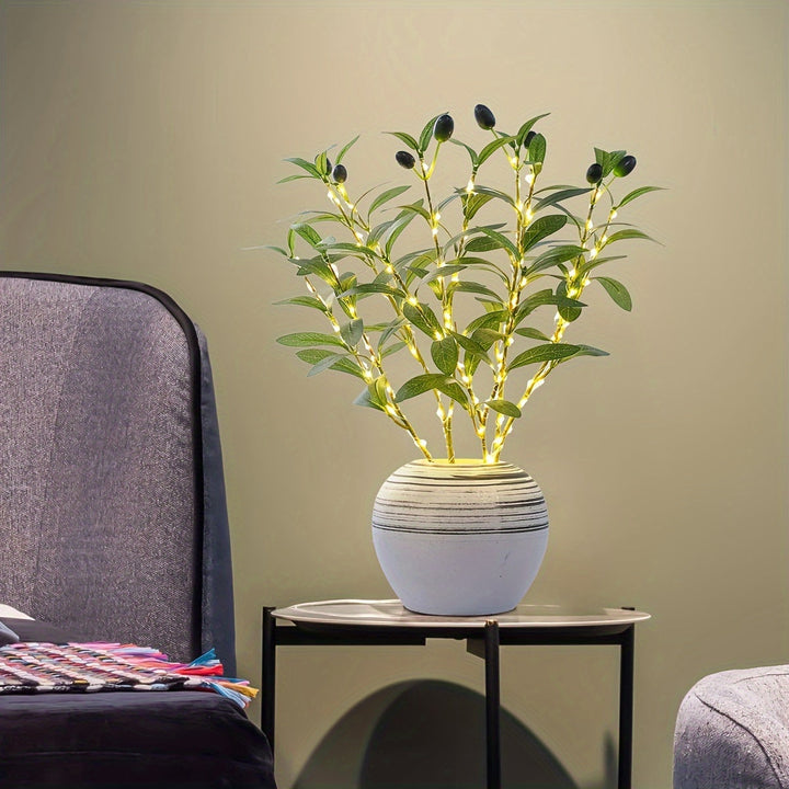 Oliventræ LED Lampe med Blødt Lys