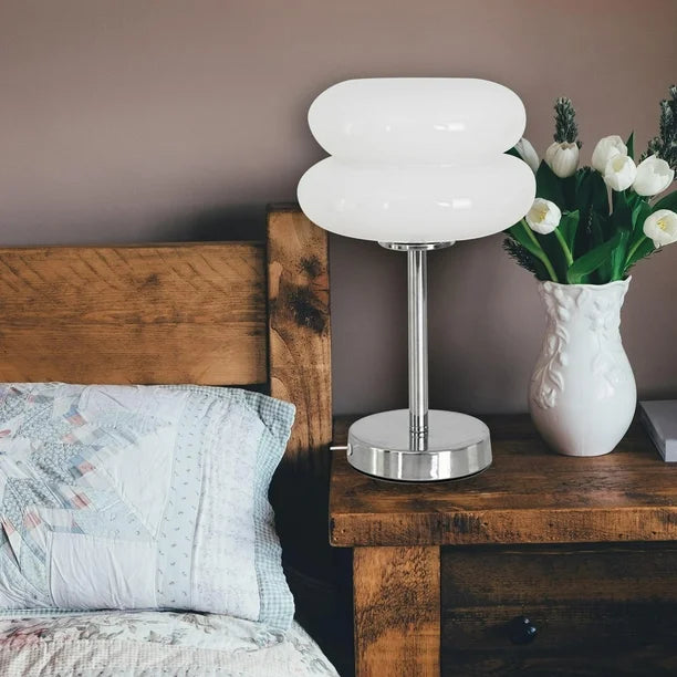 Dæmpbar Trådløs LED Bordlampe med Glaskuppel