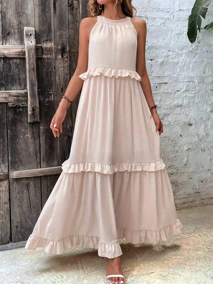 Courtney™ | Elegant Ærmeløs Kjole med Volanger