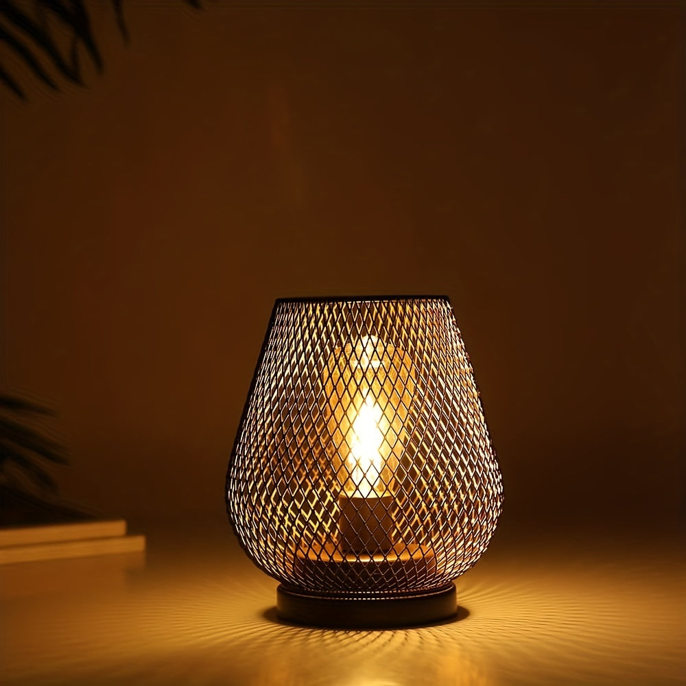 Industriel Mesh Bordlampe Sæt med LED Pærer