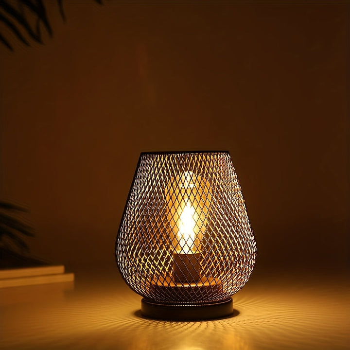 Industriel Mesh Bordlampe Sæt med LED Pærer