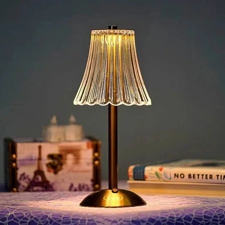 Genopladelig Trådløs Touch Bordlampe i Aluminium - Vandtæt Design med USB Opladning