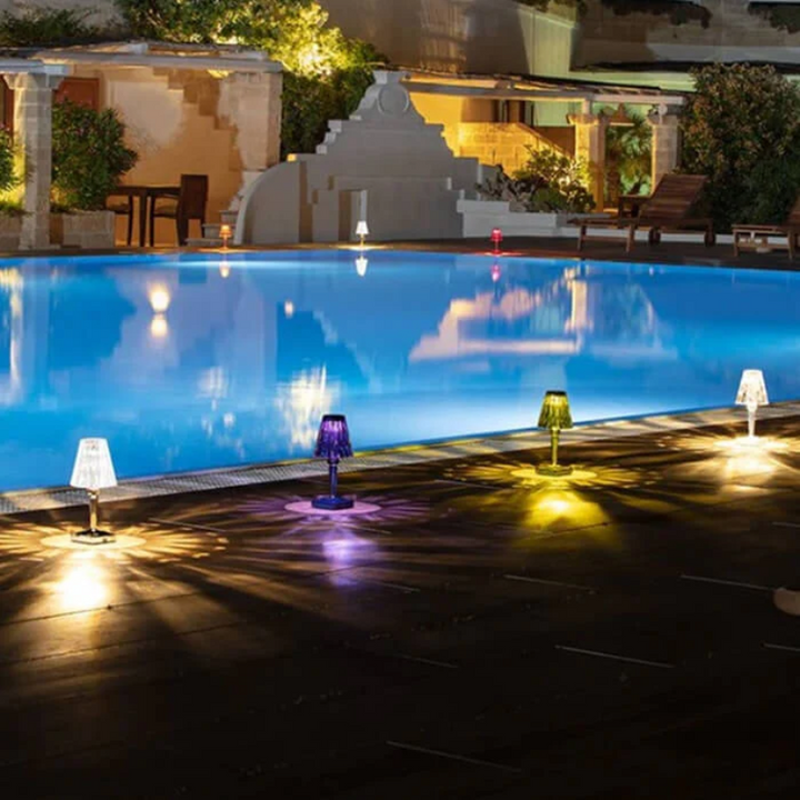Elegant Krystal Bordlampe med Varm Ambient Belysning