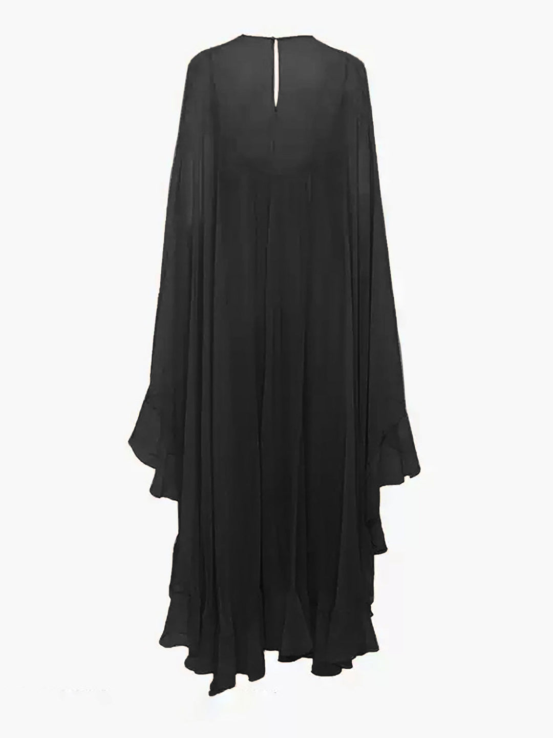 Seraphina | Kvinders Chiffon Lagdelt Maxi Kjole med Kapærmer