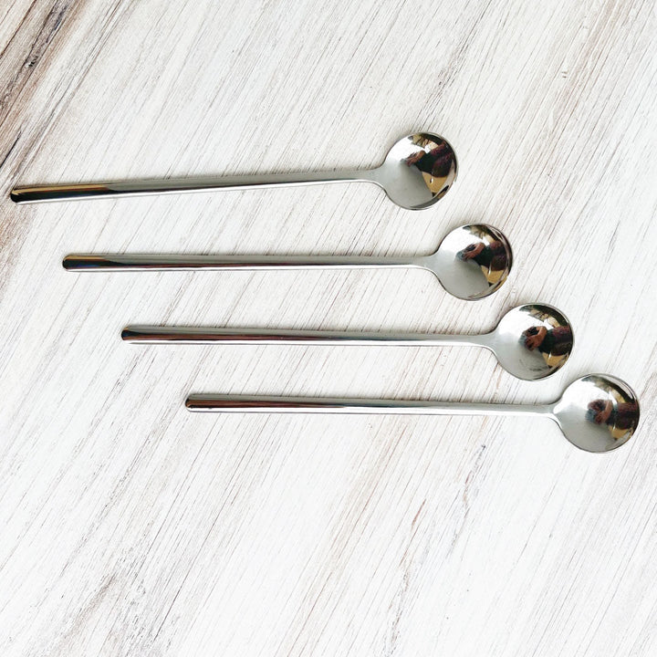 Sæt med 4 Elegante Dessertske i Rustfrit Stål