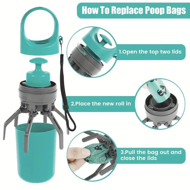 Praktisk Pooper Scooper med Affaldsposer Dispenser