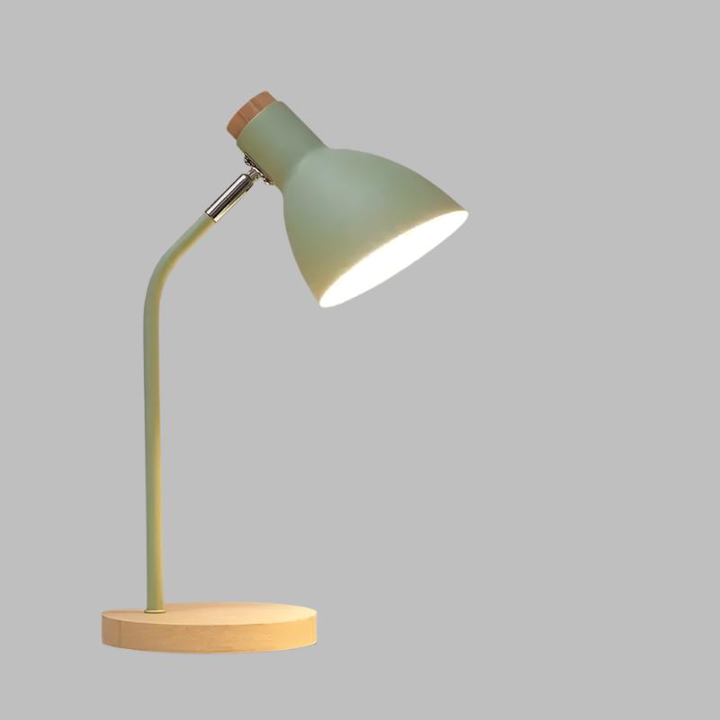 Skandinavisk Træ- og Metal Bordlampe