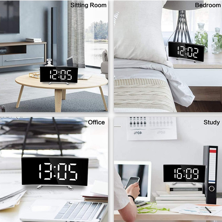 Buet LED Digitalur med Justerbar Lysstyrke og Stort Display