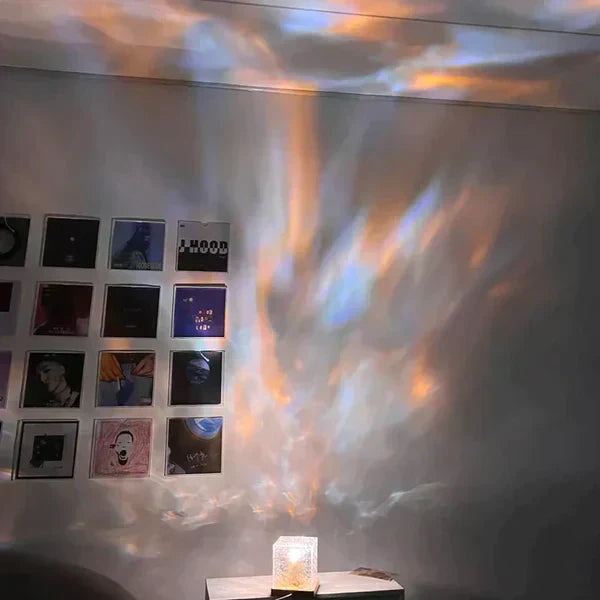 Farveskiftende Bordlampe med Krystalbase og Fjernbetjening