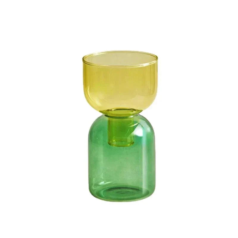 Farverige Mini Glasvase til Hydroponik