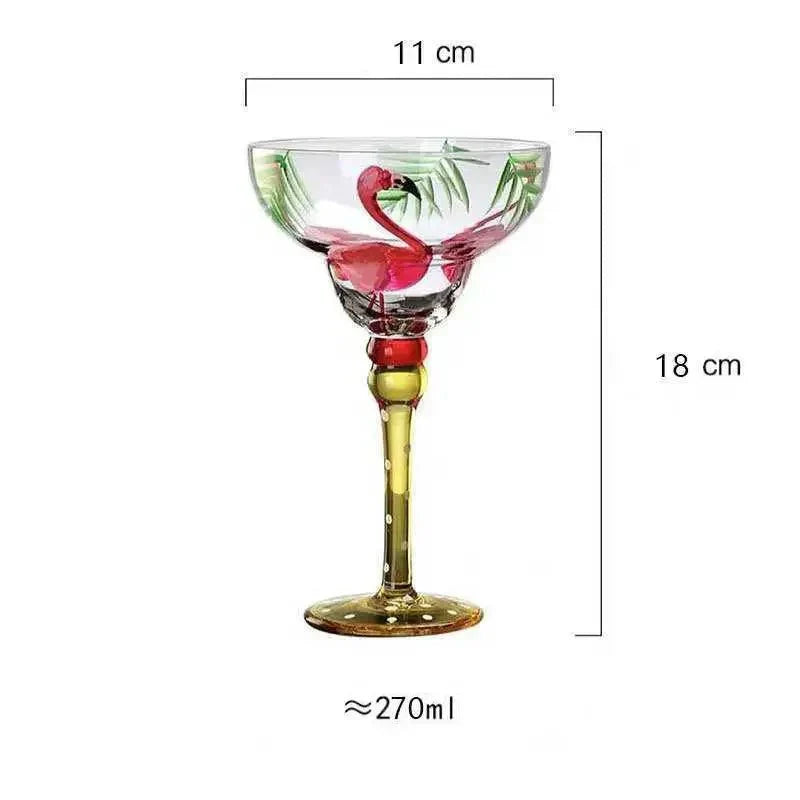 Blyfrit Farverigt Margarita Cocktailglas i Rund Form