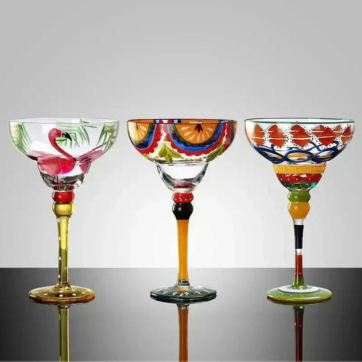 Farverigt Blyfrit Margarita Cocktailglas 270 ml