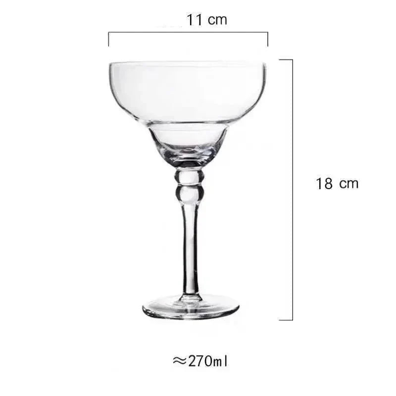 Blyfrit Glas Margarita Cocktailglas med Farverigt Design